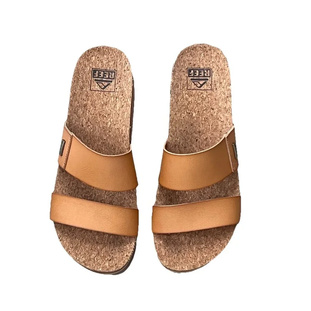 Reef Cushion Vista Hi Platform Sandal Women’s Size 8 Tan Casual Beach - Picture 3 of 9